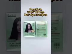 PureStyle Fast Black Organ Bubble Hair Dye Shampoo Herbal Formula Harmless for Hair and Skin