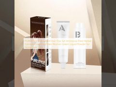 PURESTYLE Permanent Hair Dye Set Ammonia-Free Herbal Formula Cream for Men Women Green Liquid Powder for Home Hair Care