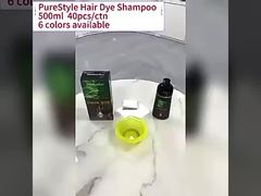 PureStyle 2024 Hot Selling Hair Dye Color Shampoo for White Grey Hair Black Olive